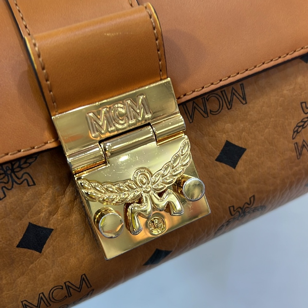 MCM Tan Leather Crossbody Bag - Picture 3 of 7